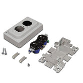 Legrand - Wiremold 1543GL 1500 and 2600 Series™ Steel Pancake® Overfloor Raceway Grounding Duplex Receptacle